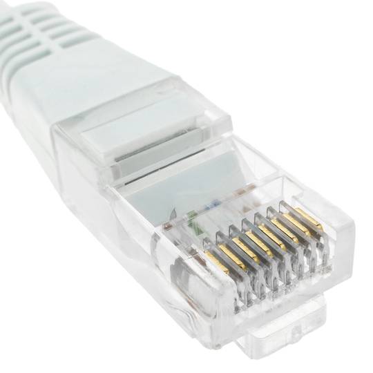 Kabel Ethernet 1m UTP kat. 5e bialy