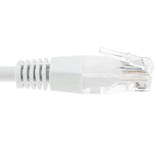Kabel Ethernet 1m UTP kat. 5e bialy