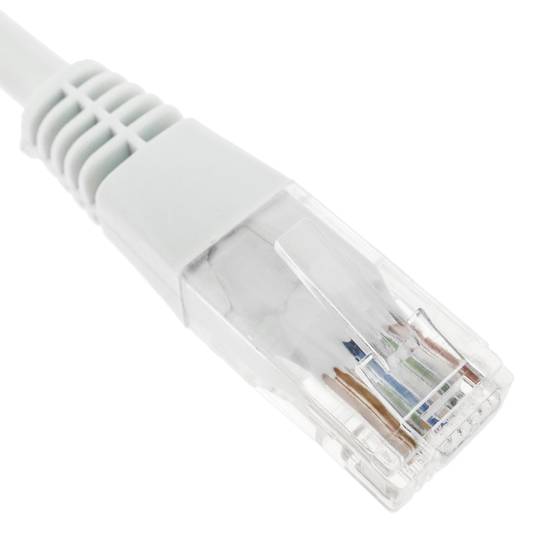 Kabel Ethernet 1m UTP kat. 5e bialy