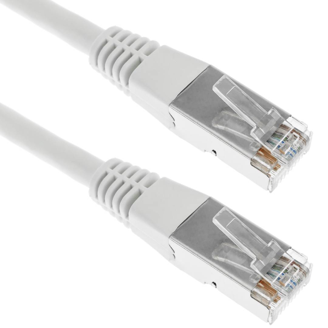 Câble réseau FTP catégorie 6 ethernet 15m blanc - Cablematic