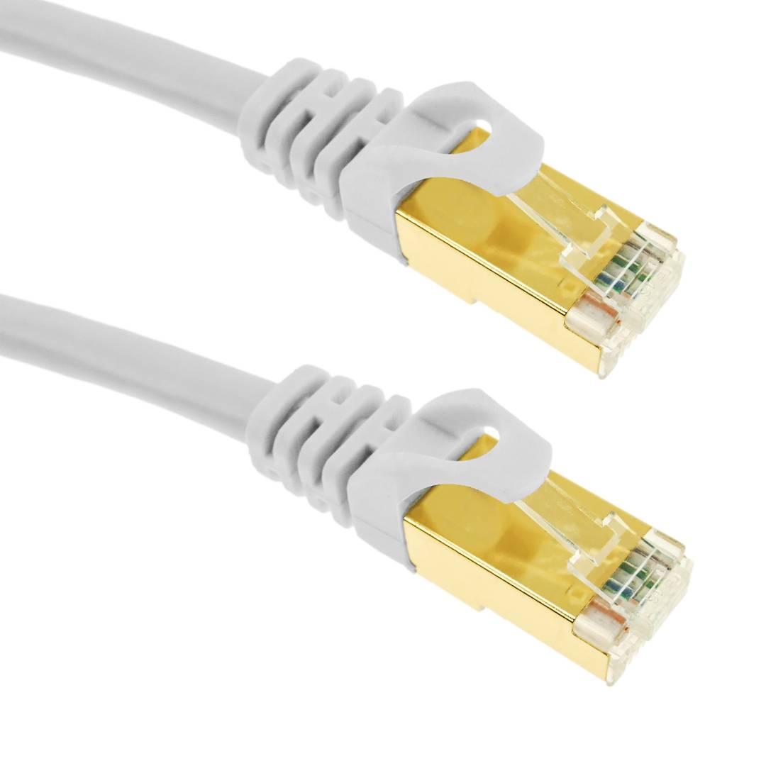 Cable de red ethernet 1 metro LAN SSTP RJ45  blanco - Cablematic