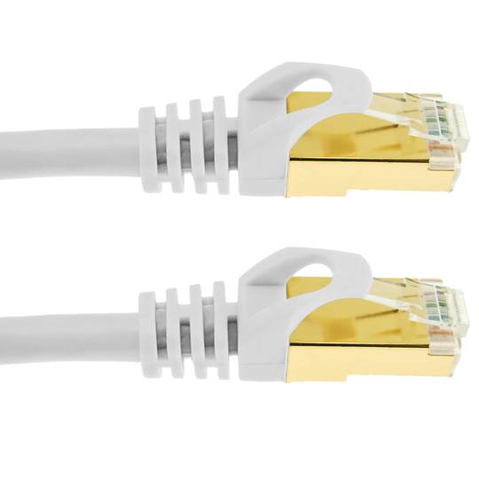 Deliberadamente Panadería Cerebro Cable de red ethernet 15 metros LAN SSTP RJ45 Cat.7 blanco - Cablematic