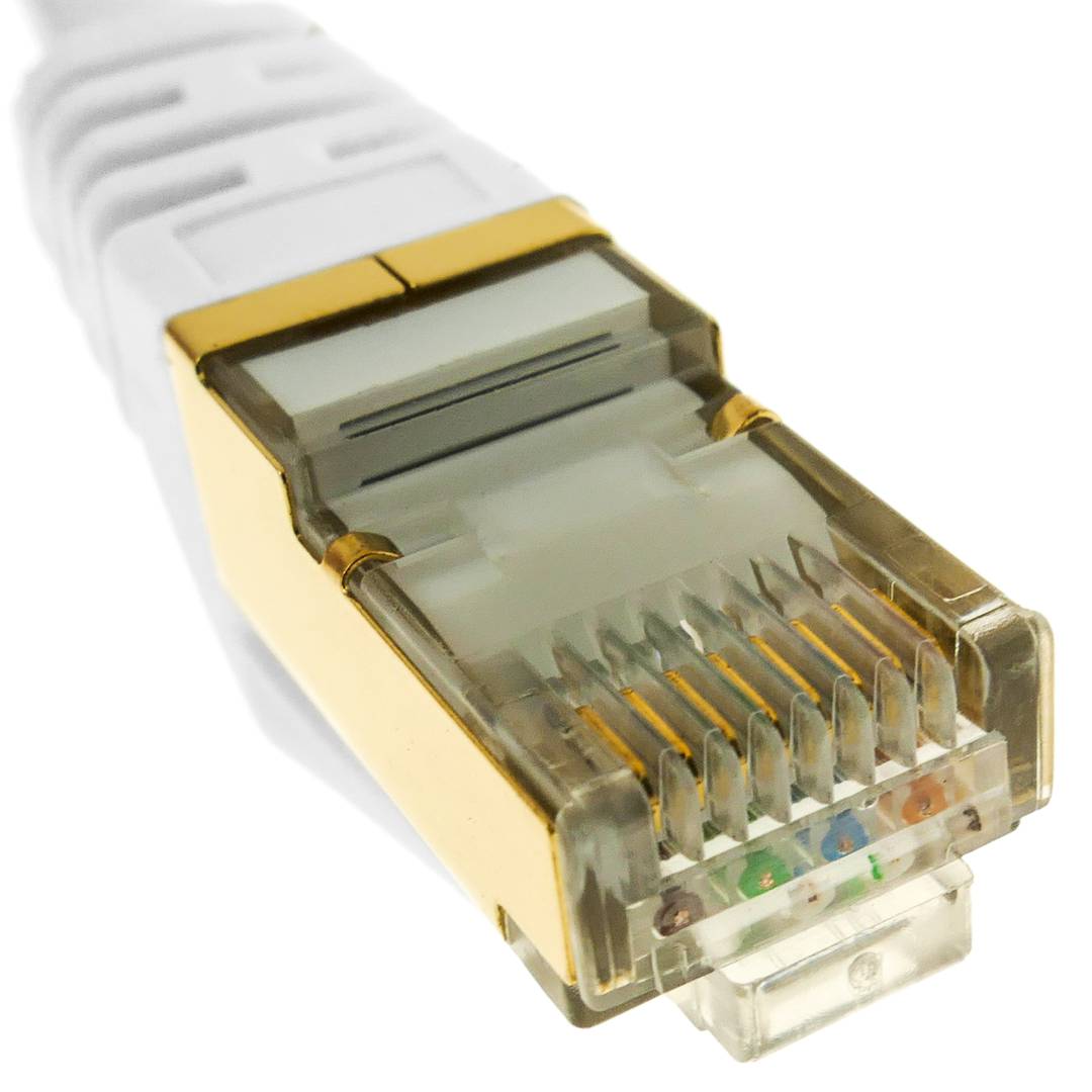 Buena voluntad Permitirse Plano Cable de red ethernet 20 metros LAN STP RJ45 Cat.7 blanco - Cablematic
