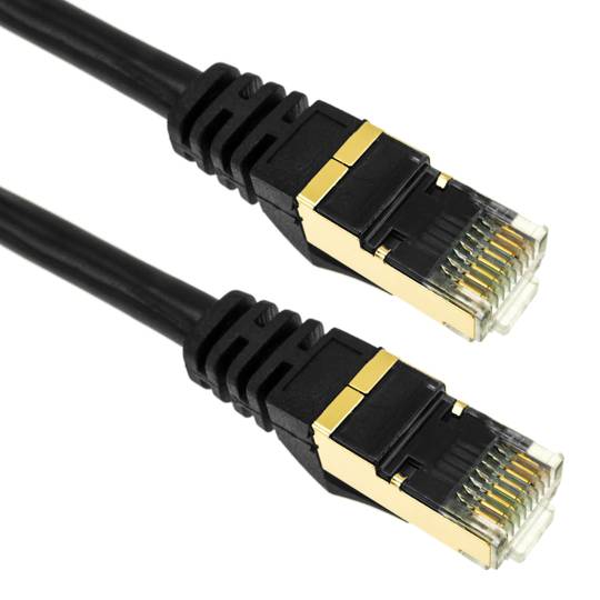 Ethernet-Netzwerkkabel 50 cm LAN SFTP RJ45 Cat.7 schwarz