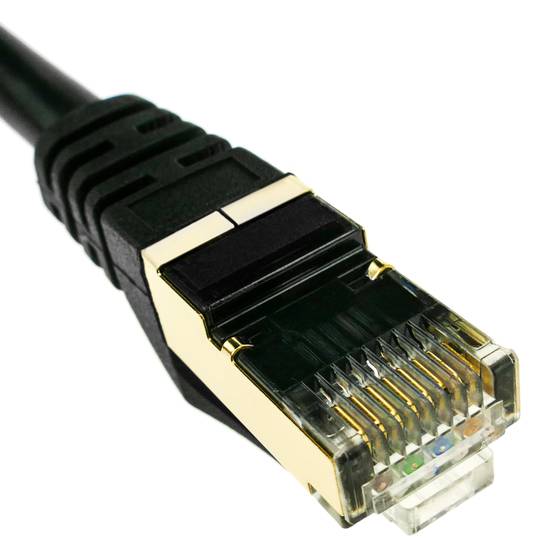 Ethernet-Netzwerkkabel 50 cm LAN SFTP RJ45 Cat.7 schwarz