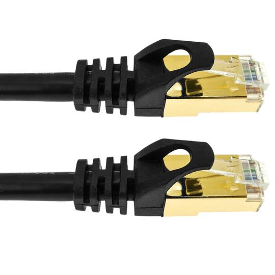 Ethernet-Netzwerkkabel 50 cm LAN SFTP RJ45 Cat.7 schwarz