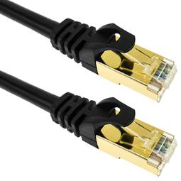 Cable de red ethernet 20 metros LAN SFTP RJ45 Cat.7 negro