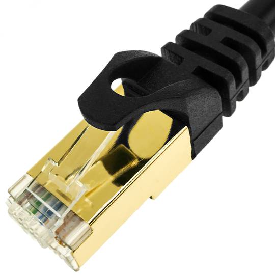 Mínimo creencia Bueno Cable de red ethernet 20 metros LAN SFTP RJ45 Cat.7 negro - Cablematic