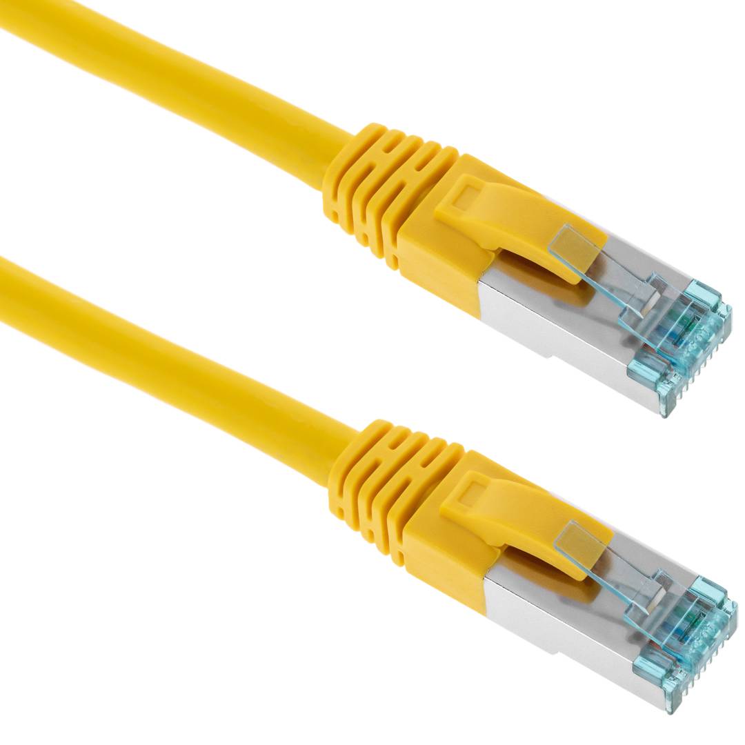 Cavo di rete Ethernet 25cm LAN SFTP LAN RJ45 Cat. 7 Giallo
