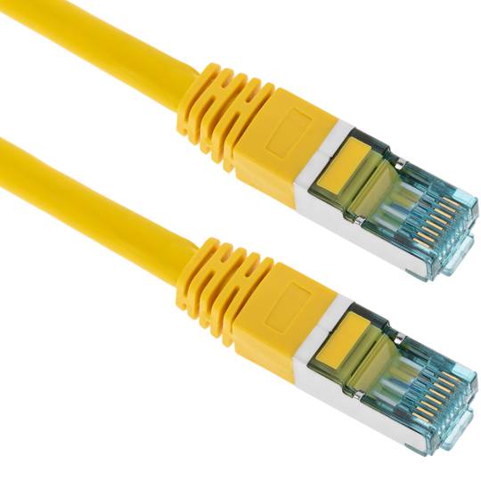 Ethernet Netwerkkabel 50cm LAN SFTP LAN RJ45 Cat. 7 Geel