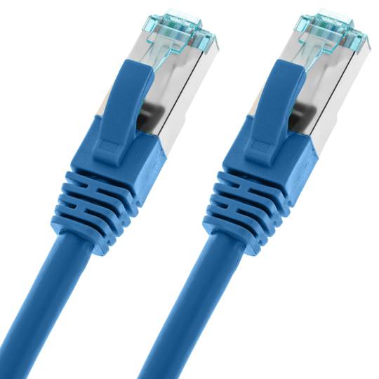 Cable de xarxa ethernet Cat. 7 FTP de 0,25 m de color blau