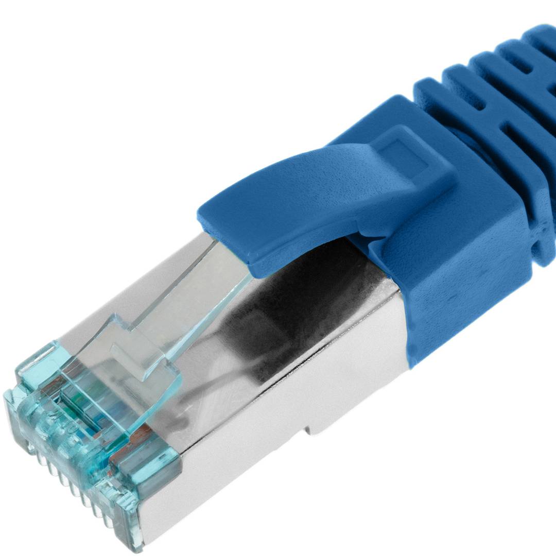 Cat7 Snagless Shielded (SFTP) Ethernet Network Patch Cable, PVC, Blue