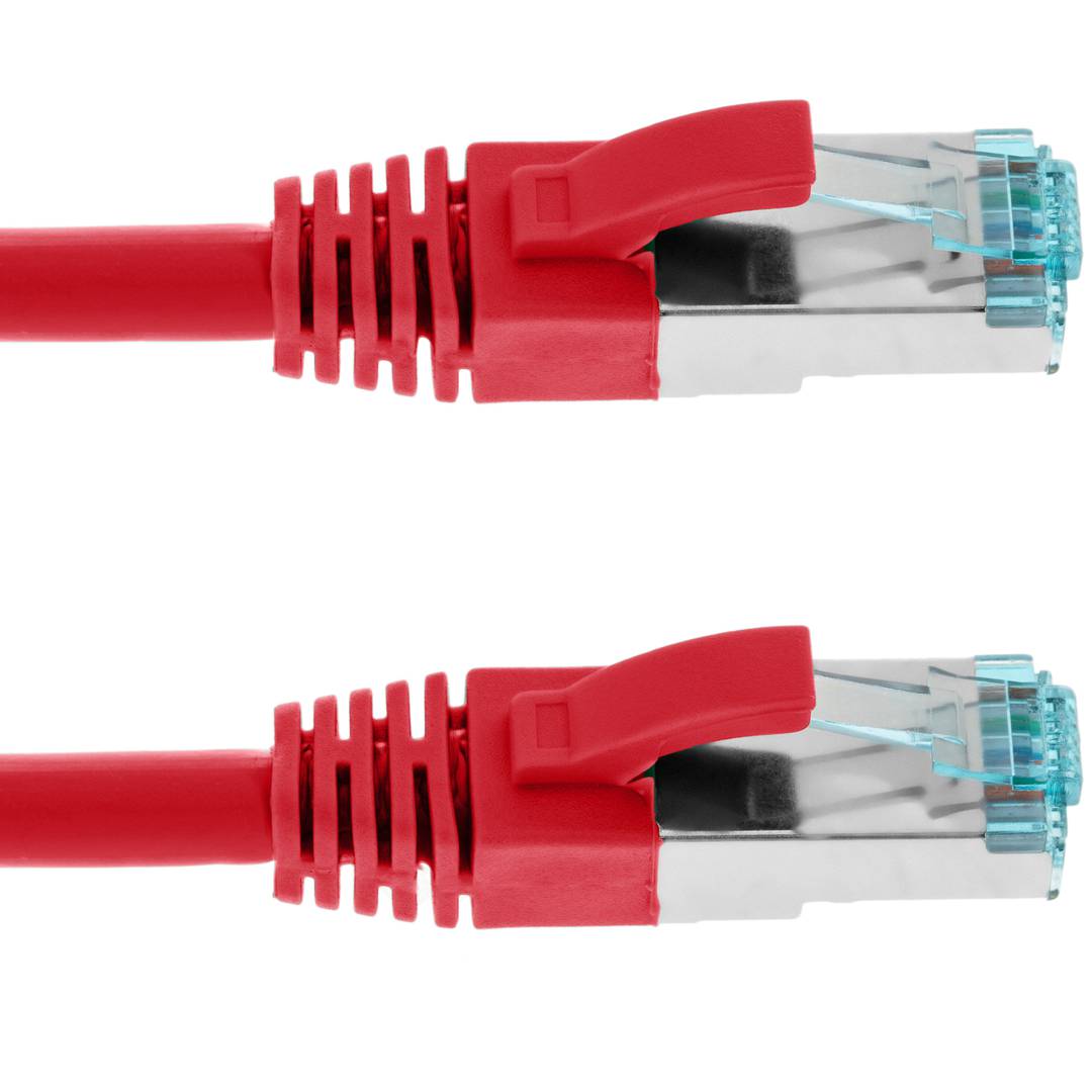 Cable red cat.7 lszh sftp pimf awg26 rojo 50 cm