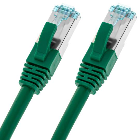 Kabel sieciowy Ethernet 50cm LAN SFTP LAN RJ45 Cat. 7 zielony