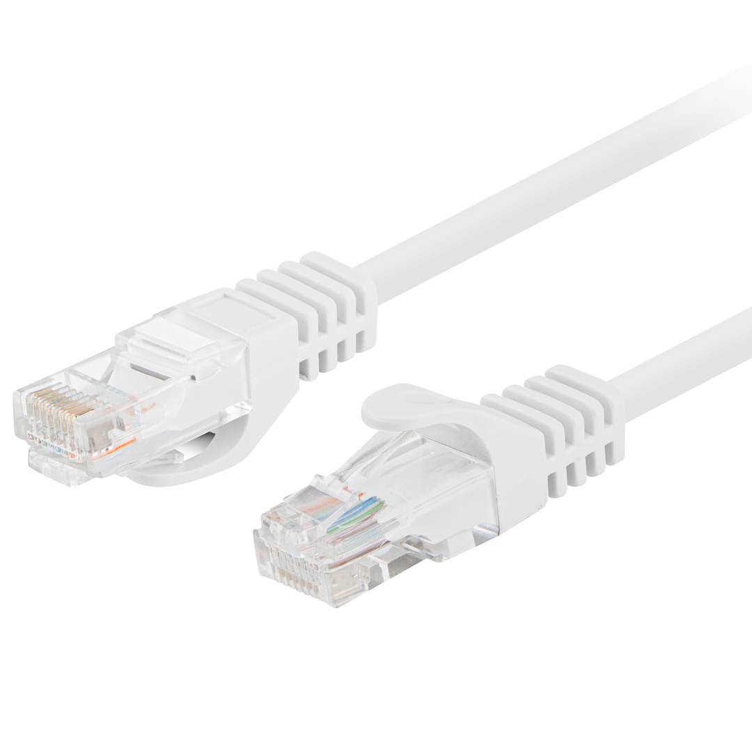 Pak van 10 stuks Lanberg cat 6 UTP netwerkkabel van 1,5 m witte kleur PCU6-20CC-0150-W