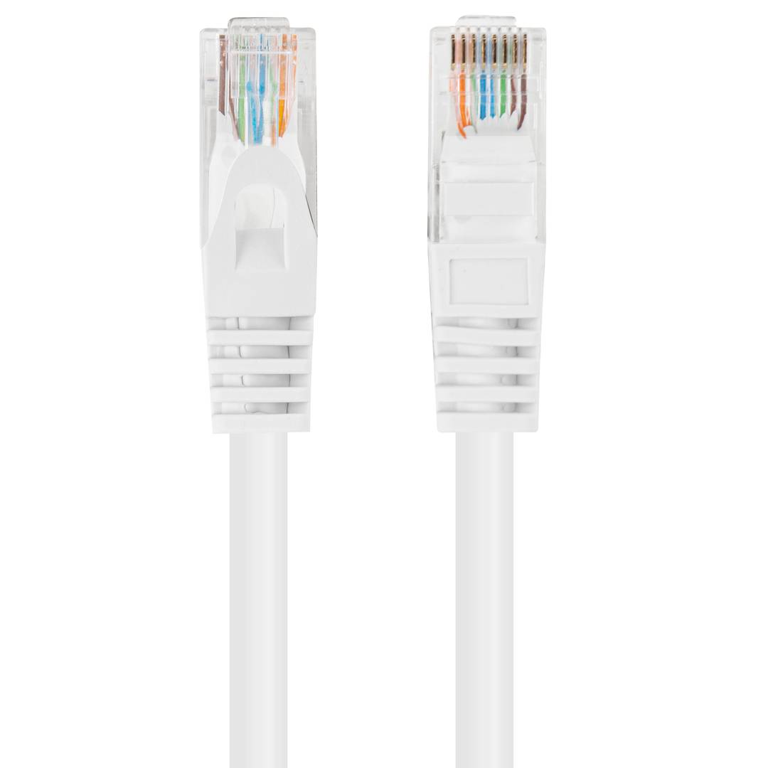 Pak van 10 stuks Lanberg cat 6 UTP netwerkkabel van 1,5 m witte kleur PCU6-20CC-0150-W
