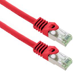Cabo de rede Ethernet Cat. 8.1 S/FTP 0.25 m vermelho