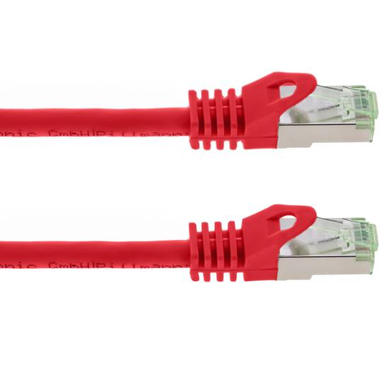 Cat ethernet-netwerkkabel. 8.1 S/FTP 0.25 m rood