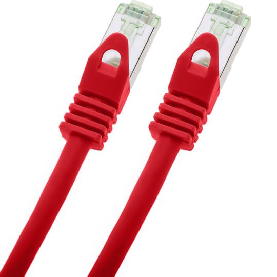 Cat ethernet-netwerkkabel. 8.1 S/FTP 0.25 m rood