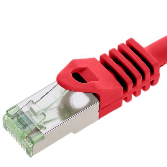 Cat ethernet-netwerkkabel. 8.1 S/FTP 0.25 m rood