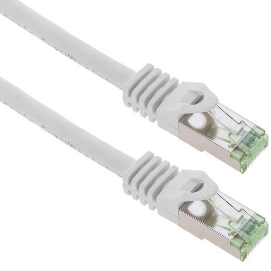 Cat ethernet-netwerkkabel. 8.1 S/FTP 0.25 m witte kleur