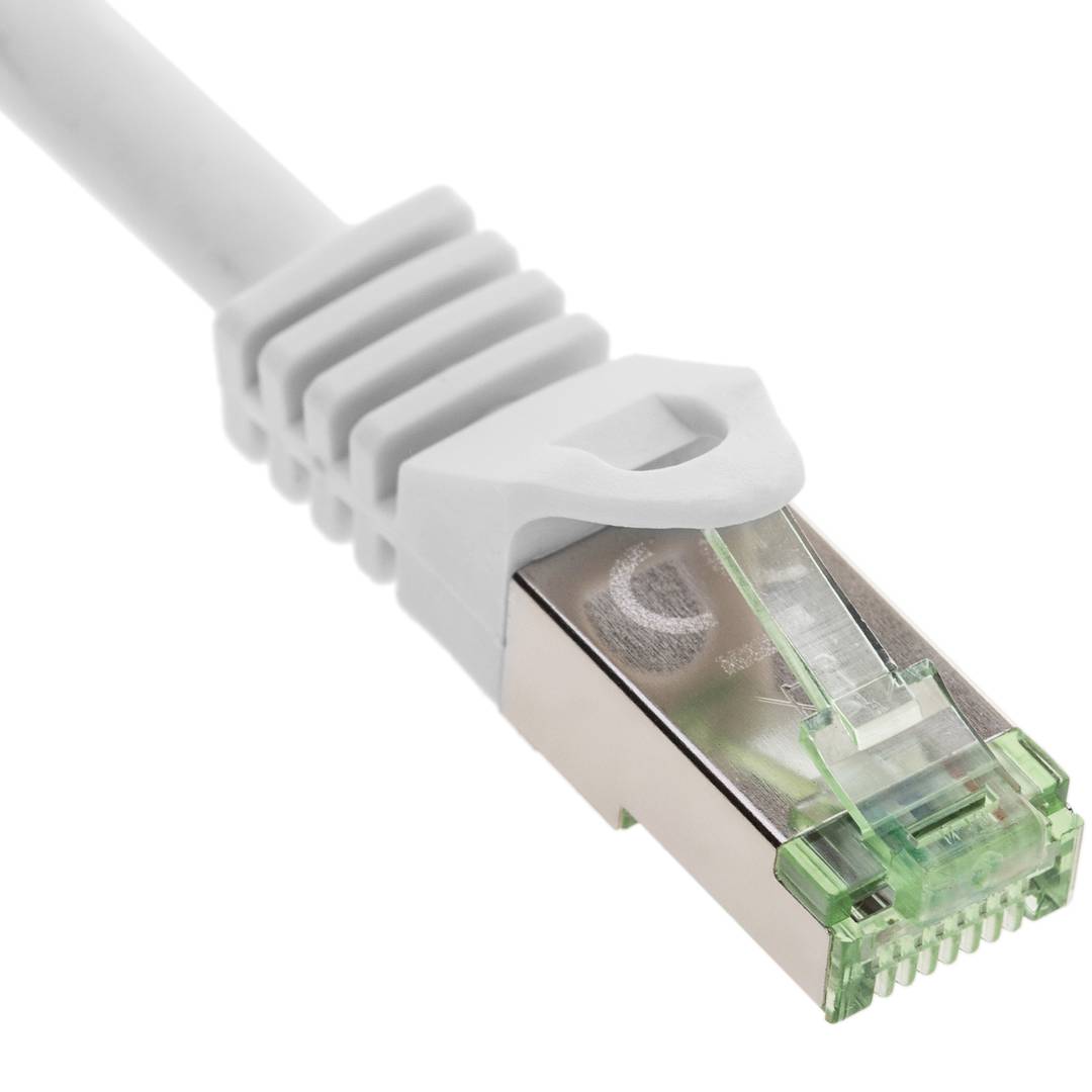 Cat ethernet-netwerkkabel. 8.1 S/FTP 0.25 m witte kleur