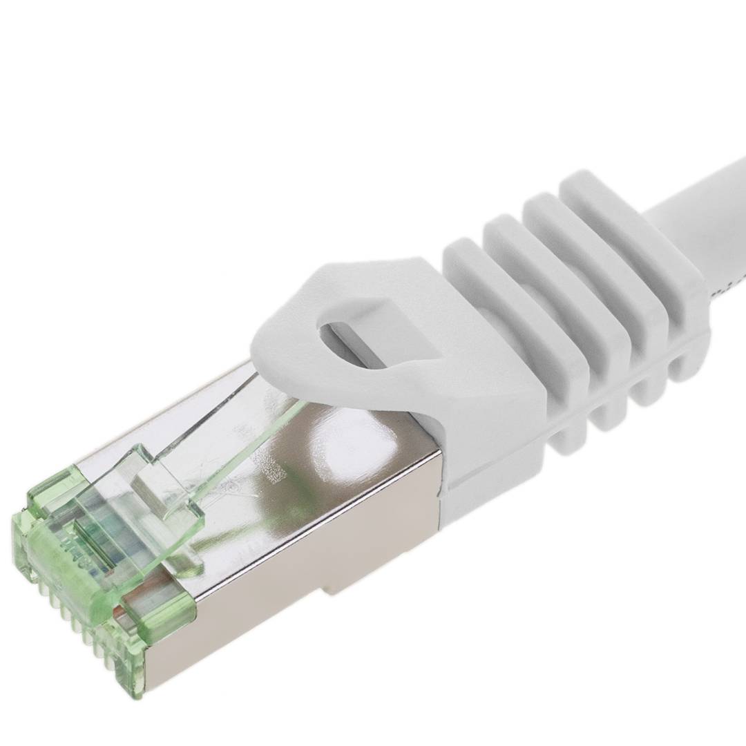 Cat ethernet-netwerkkabel. 8.1 S/FTP 0.25 m witte kleur