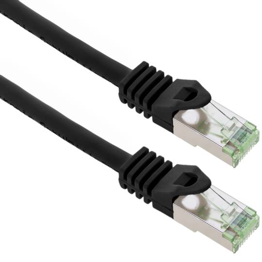Cabo de rede Ethernet Cat. 8.1 S/FTP 0.5m preto