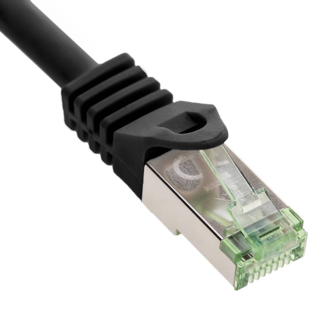 Cabo de rede Ethernet Cat. 8.1 S/FTP 0.5m preto