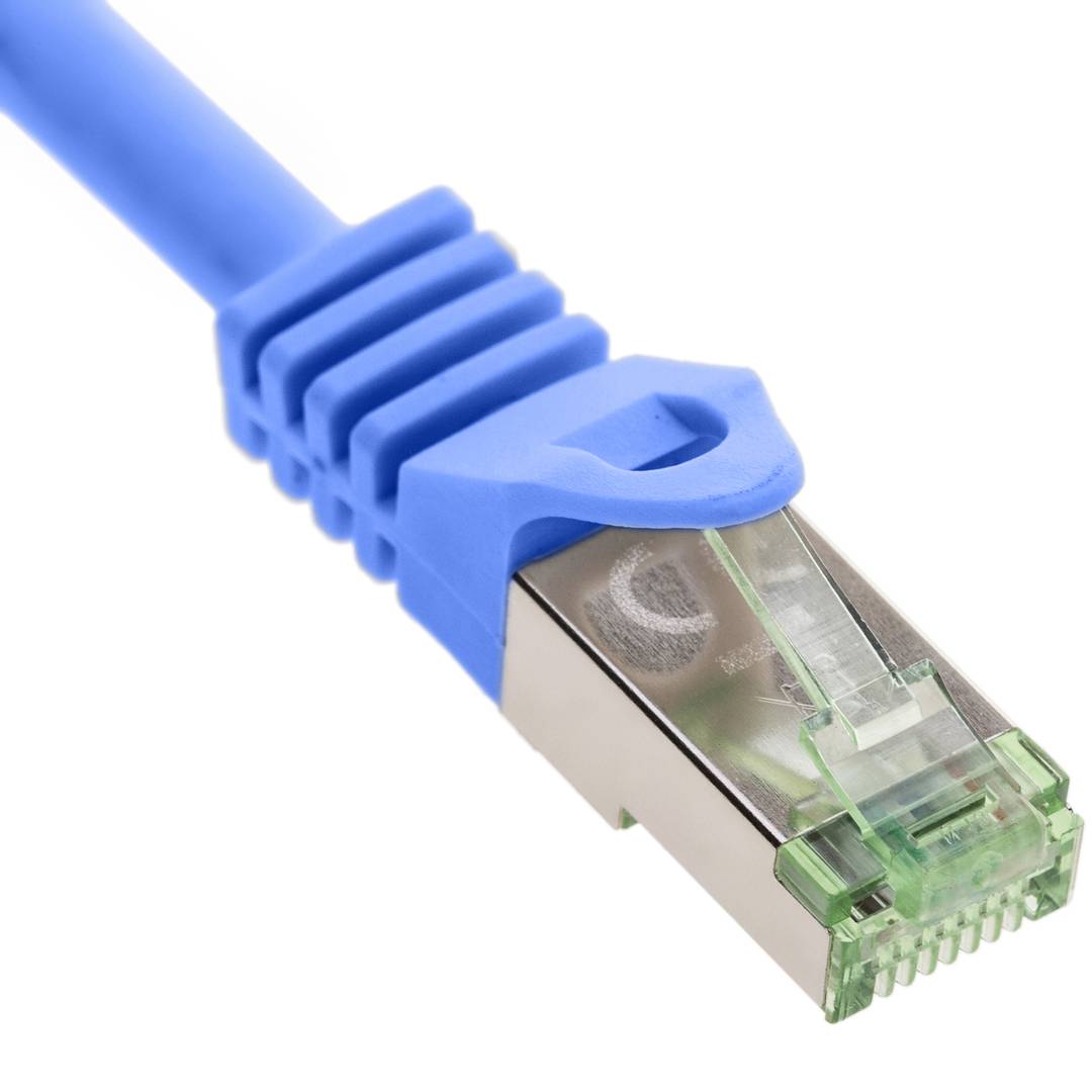 Cable de xarxa ethernet Cat. 8.1 S/FTP de 0.5 m de color blau