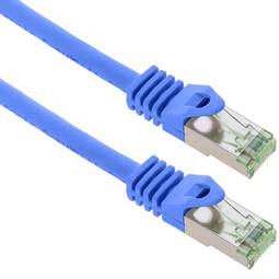Cabo de rede Ethernet Cat. 8.1 S/FTP 0.25 m azul