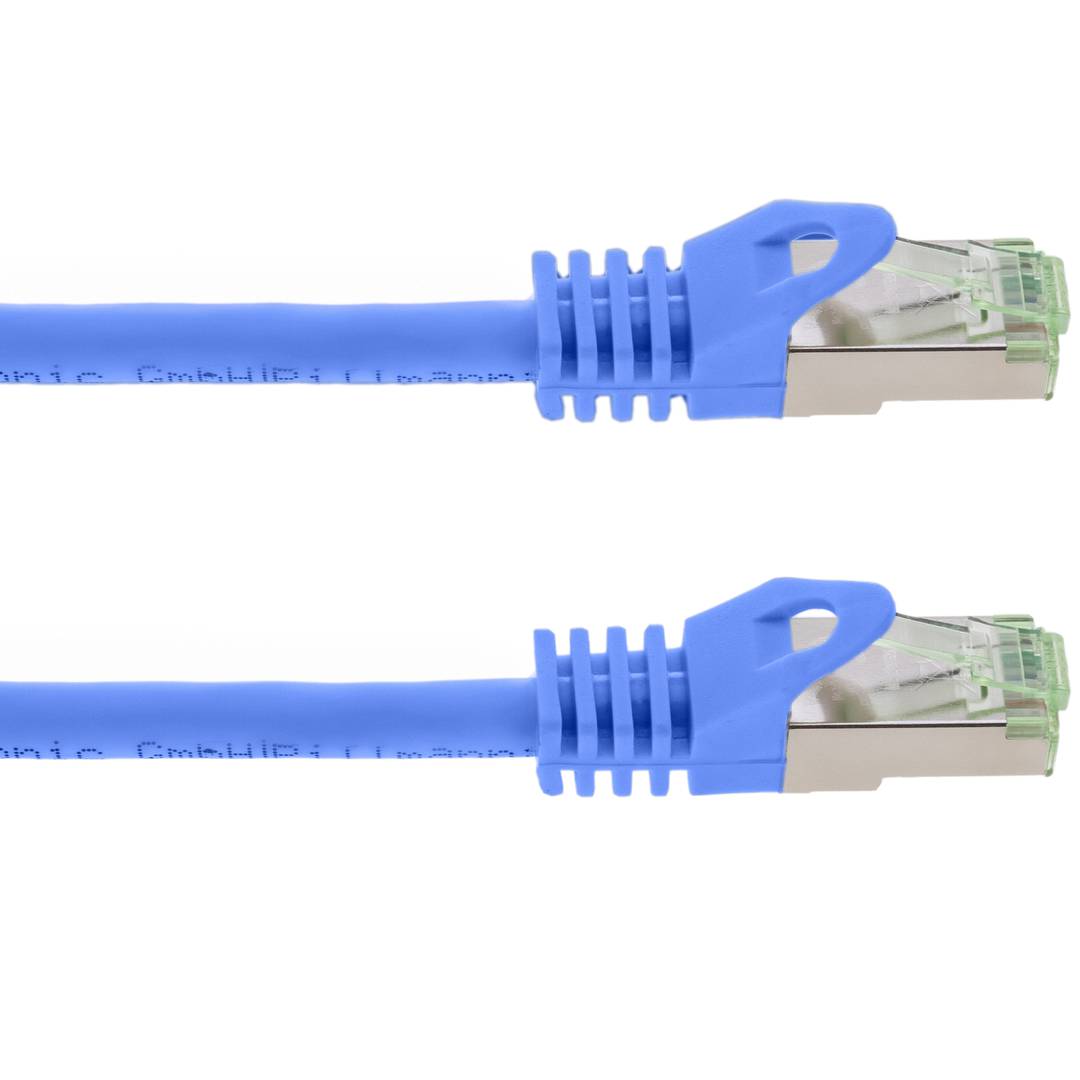 Cabo de rede Ethernet Cat. 8.1 S/FTP 0.5m azul