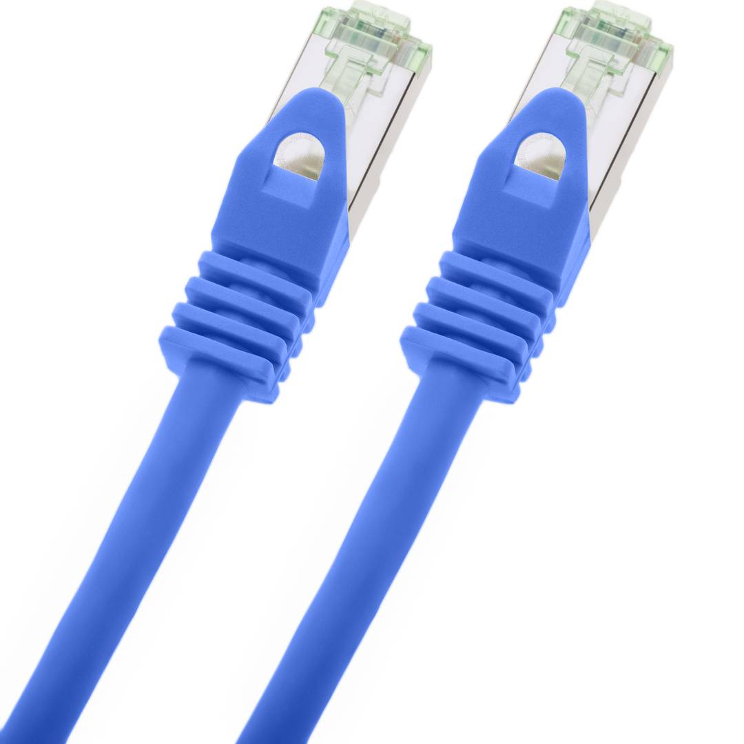 Cabo de rede Ethernet Cat. 8.1 S/FTP 0.5m azul