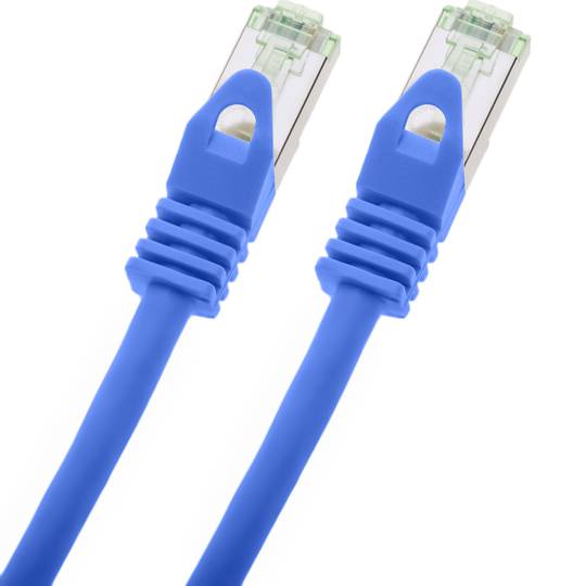 Cabo de rede Ethernet Cat. 8.1 S/FTP 0.5m azul