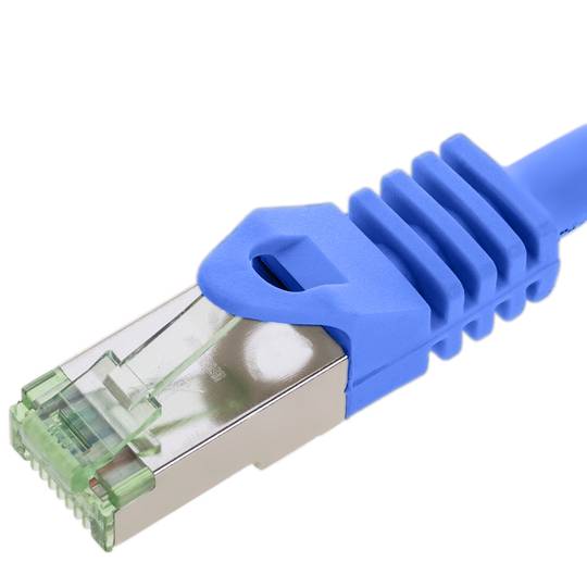 Cabo de rede Ethernet Cat. 8.1 S/FTP 0.5m azul