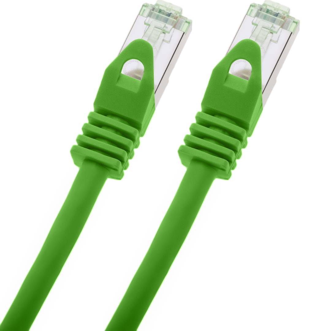 Cat ethernet network cable. 8.1 S/FTP 0.5 m green