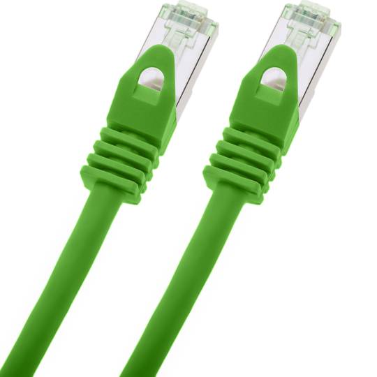 Cat ethernet network cable. 8.1 S/FTP 0.5 m green