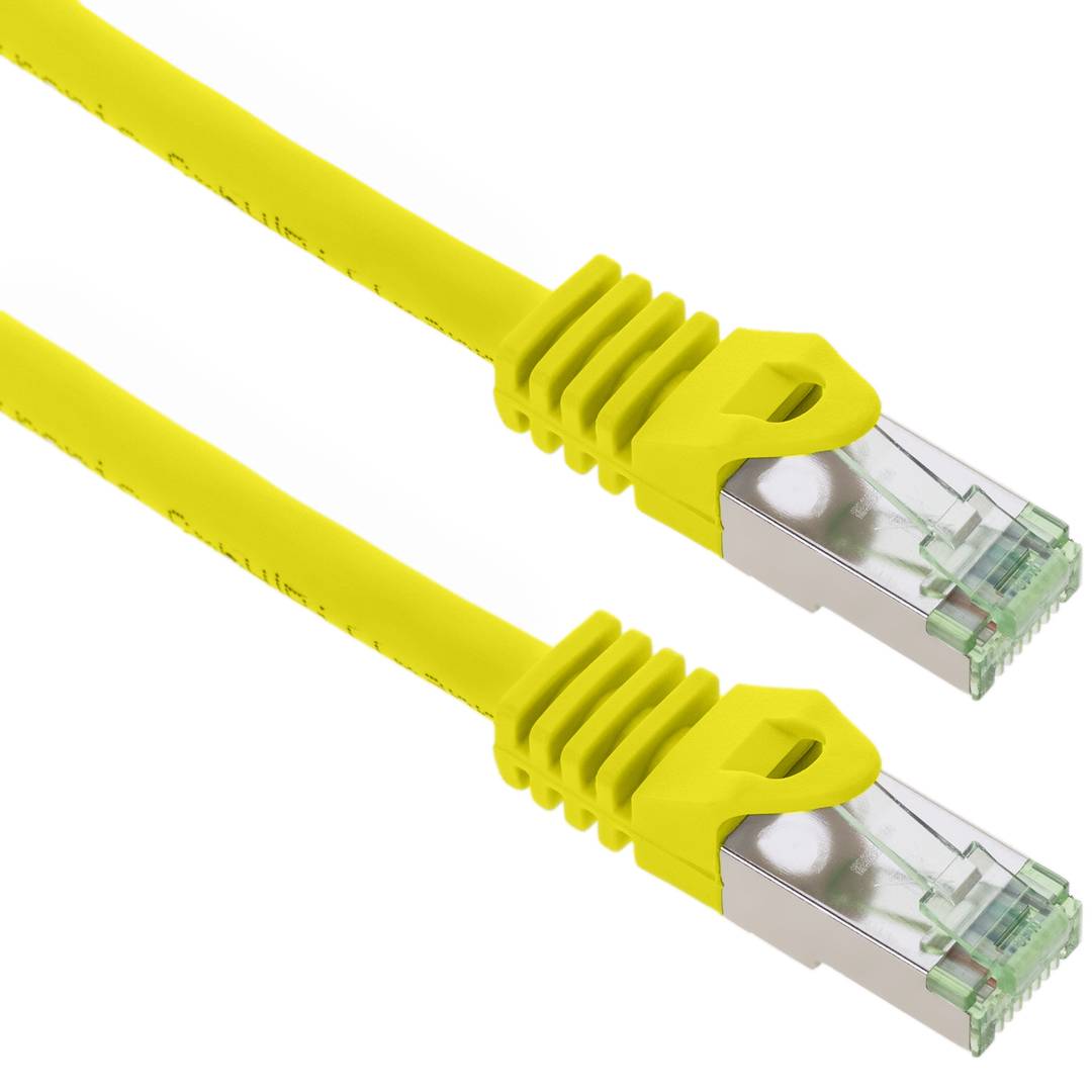 sieciowy Ethernet Cat. 8.1 S/FTP 0,25 m Żółty