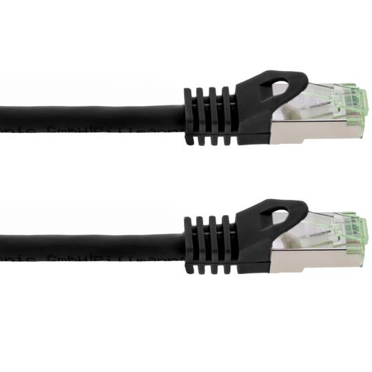 Cable de red ethernet Cat. 8.1 S/FTP de 0.5 m de color negro