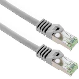 Cabo de rede Ethernet Cat. 8.1 S/FTP 0.5m Cinzento