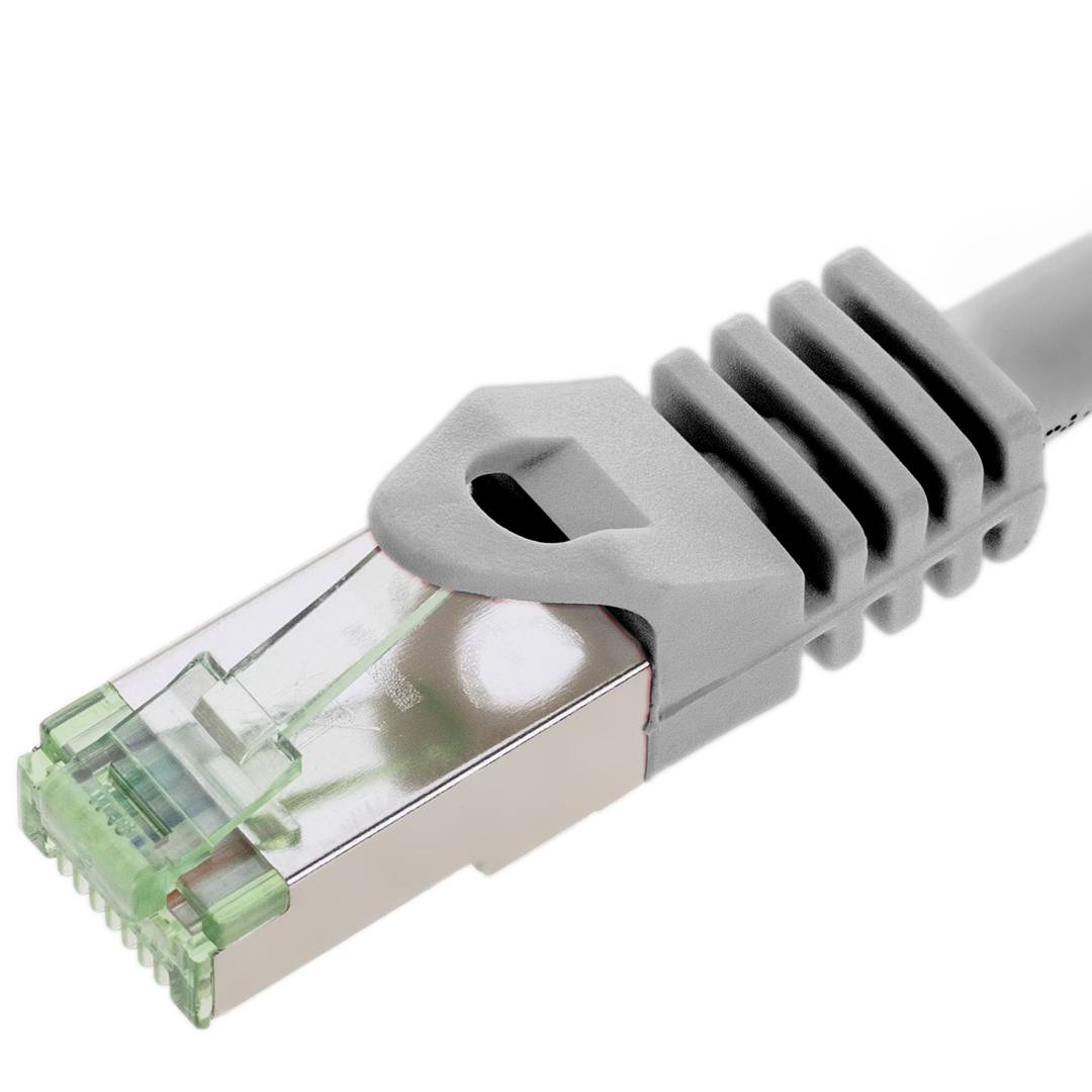 Câble réseau Ethernet Cat. 8.1 S/FTP 0.5 m Gris