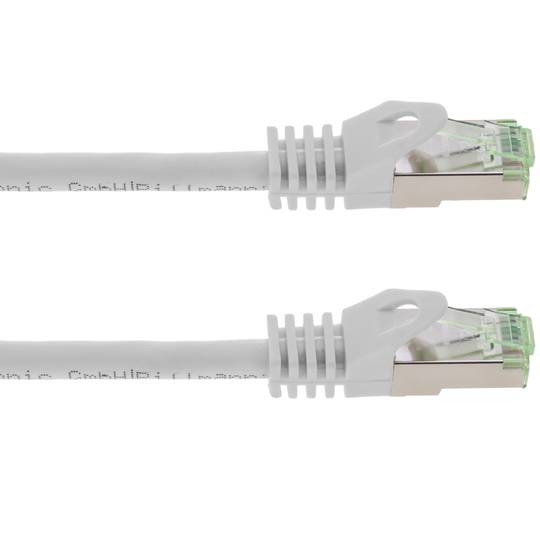Câble réseau Ethernet Cat. 8.1 S/FTP 0.5 m couleur blanche