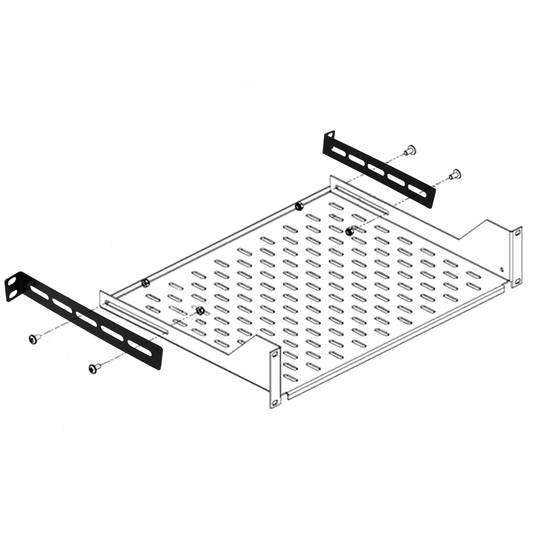 Guias de metal de 300mm para rack de 19