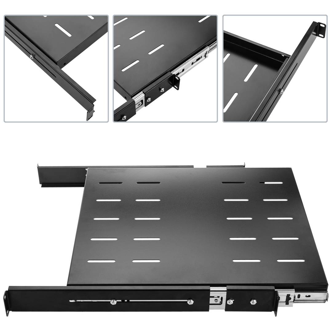 1U Dry Sliding Computer Shelf