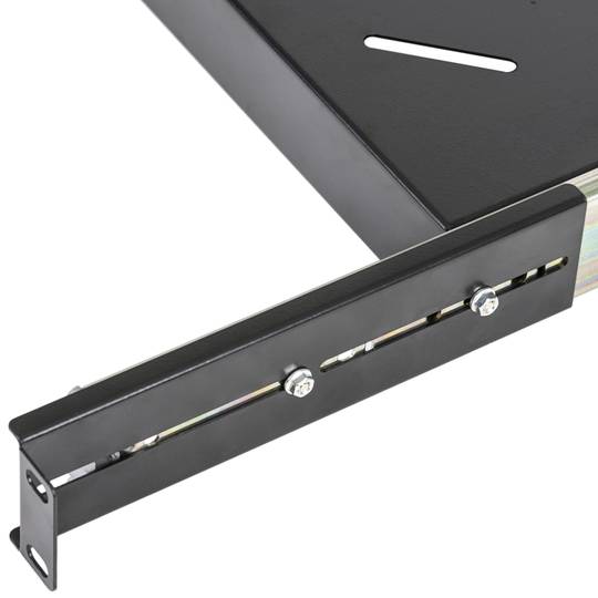Telescopic tray for server rack 19 inch 1U 550mm depth sliding slides shelf