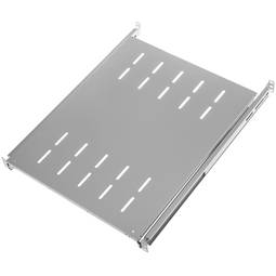 Plateau télescopique réglable pour armoire rack 1U 19" et profondeur blanche 550 mm