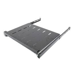 Telescopic tray for server rack 19 inch 1U 550mm depth sliding slides shelf  - Cablematic