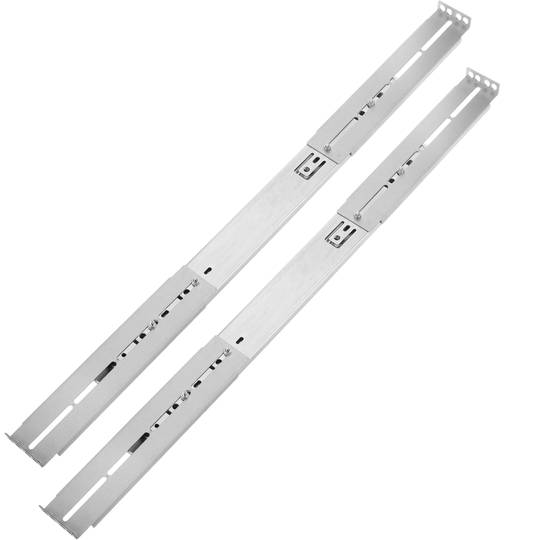 Calhas laterais telescópicas extensíveis de 665 mm para caixas de rack 19