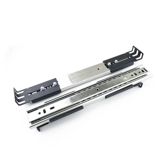 Teleskopowe prowadnice boczne 300 mm z możliwością przedłużenia do szafy rack 19 