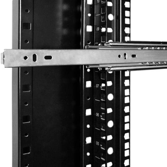 Guides latéraux télescopiques de 500 mm extensibles pour une boîte de rack IPC de 19